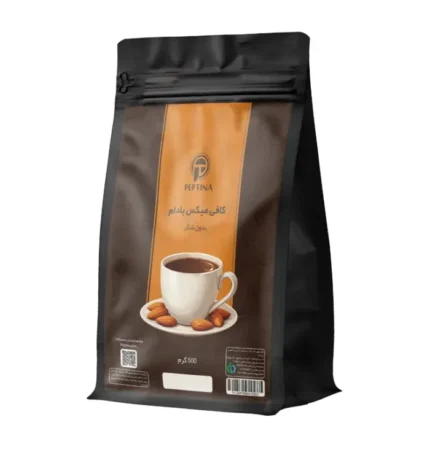 پاکت 500 گرمی کافی میکس پپتینا با پودر شیر بادام، حجم اقتصادی برای استفاده طولانی مدت از نوشیدنی سالم.