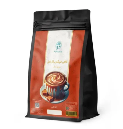کافی میکس کاراملی پپتینا پاکت 500 گرمی، لذت قهوه کاراملی بدون کالری اضافی