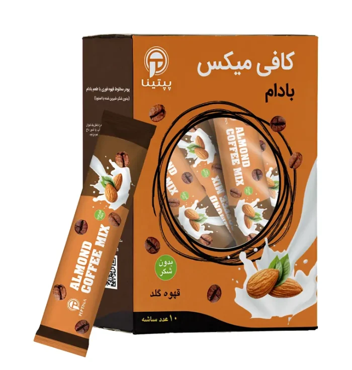 کافی میکس با پودر شیر بادام پپتینا، نوشیدنی سالم و کم‌کالری برای شروع یک روز پرانرژی و خوشمزه.
