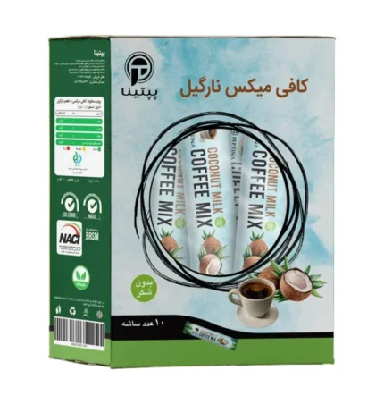 کافی میکس با پودر شیر نارگیل پپتینا، نوشیدنی سالم، کم‌کالری و خوشمزه برای هر روز.