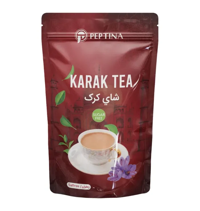 پاکت 500 گرمی پودر چای کرک زعفرانی پپتینا برای استفاده بیشتر